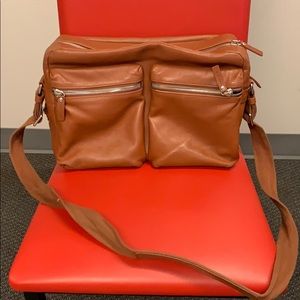 Shinola leather laptop messenger